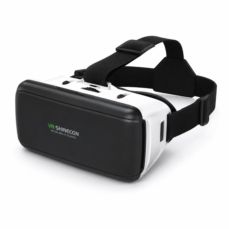 VR Shinecon virtual reality headset on a white background
