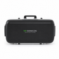 Black VR Shinecon virtual reality glasses case on a white background