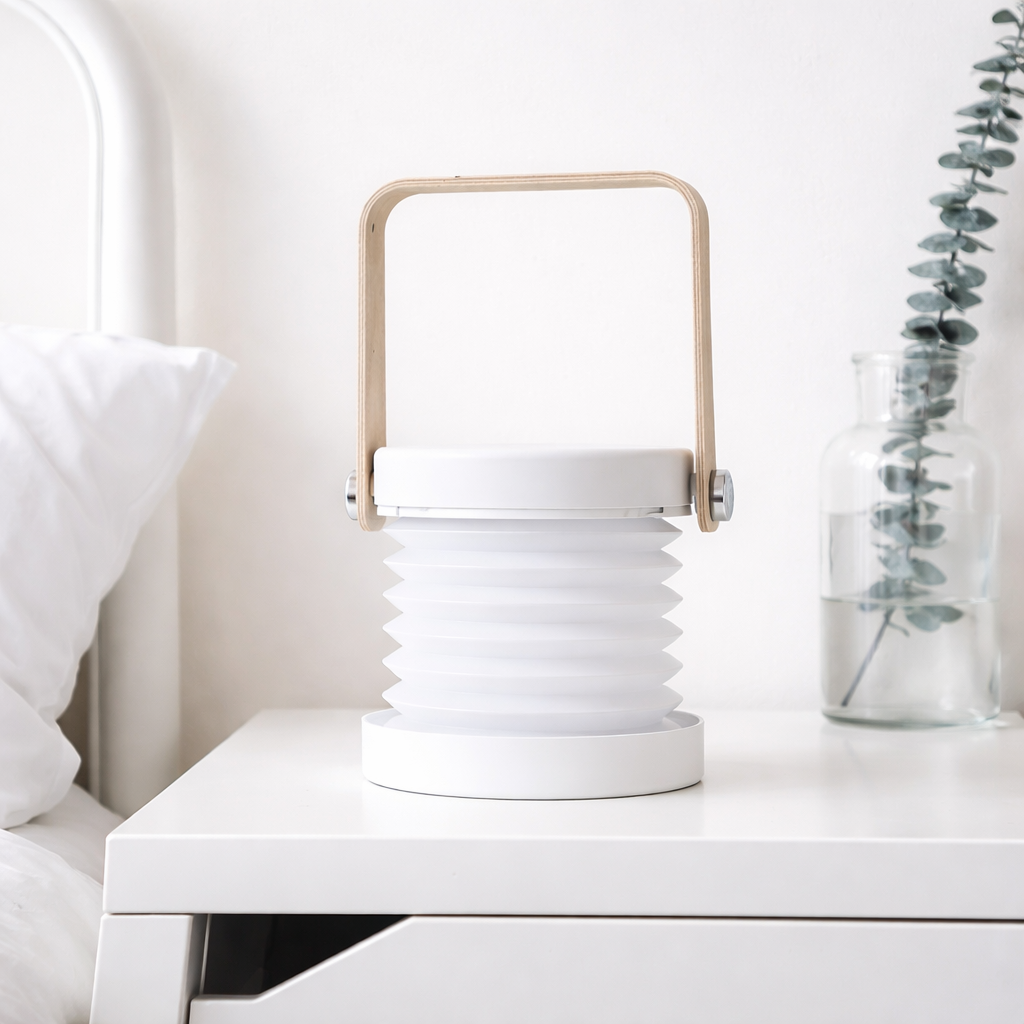 White Portable Foldable Night Light – USB Rechargeable