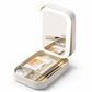 White Portable Makeup Storage Box with LED Mirror