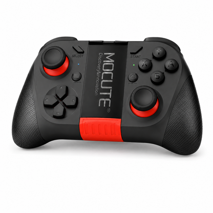 Black and red gaming controller with MOCUTE branding on a white background