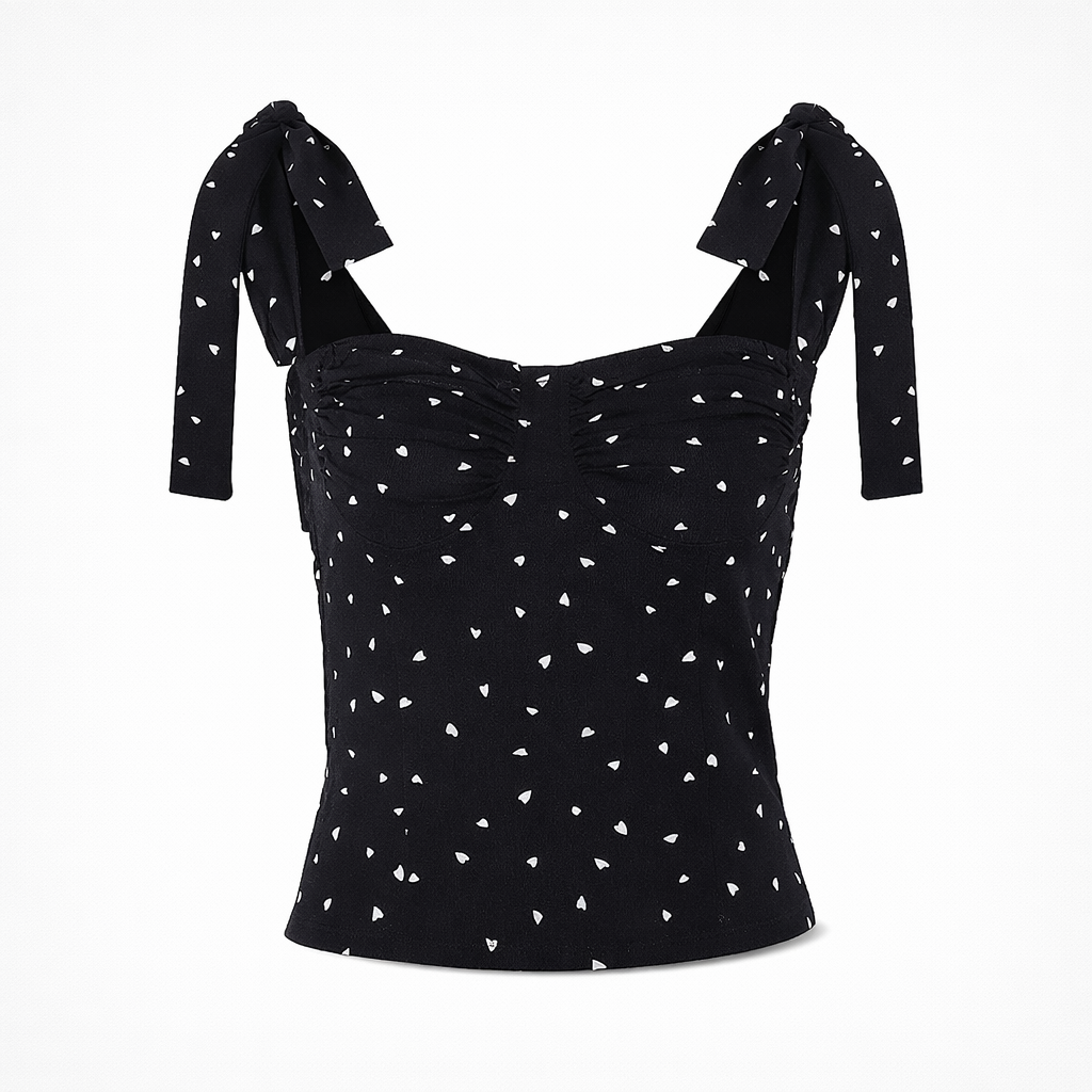 Women’s Sexy Polka Dot Strap Top