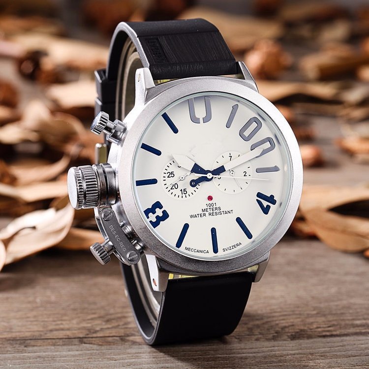 Foreign trade WISH explosion models selling brand men 5-needled automatic mechanical movement watches Mens derivative goods White