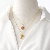 Fruit Strawberry Cherry Pendant Necklace Jewelry For Women