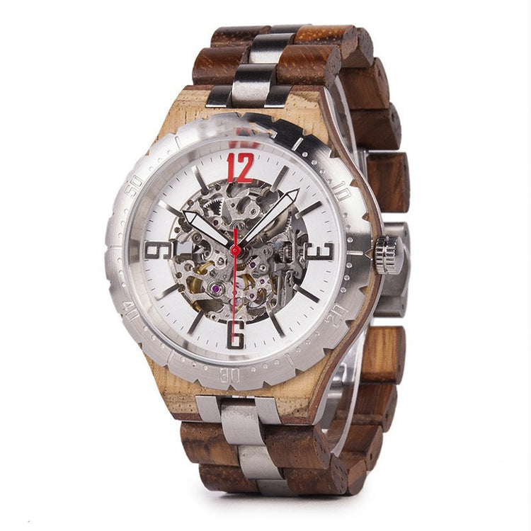 Wooden Automatic Mechanical Watches Men Luxury Q292