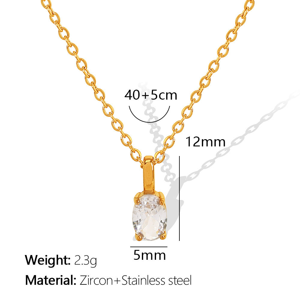 Design Necklace High-grade Jewelry For Women XL231 White Stone Gold