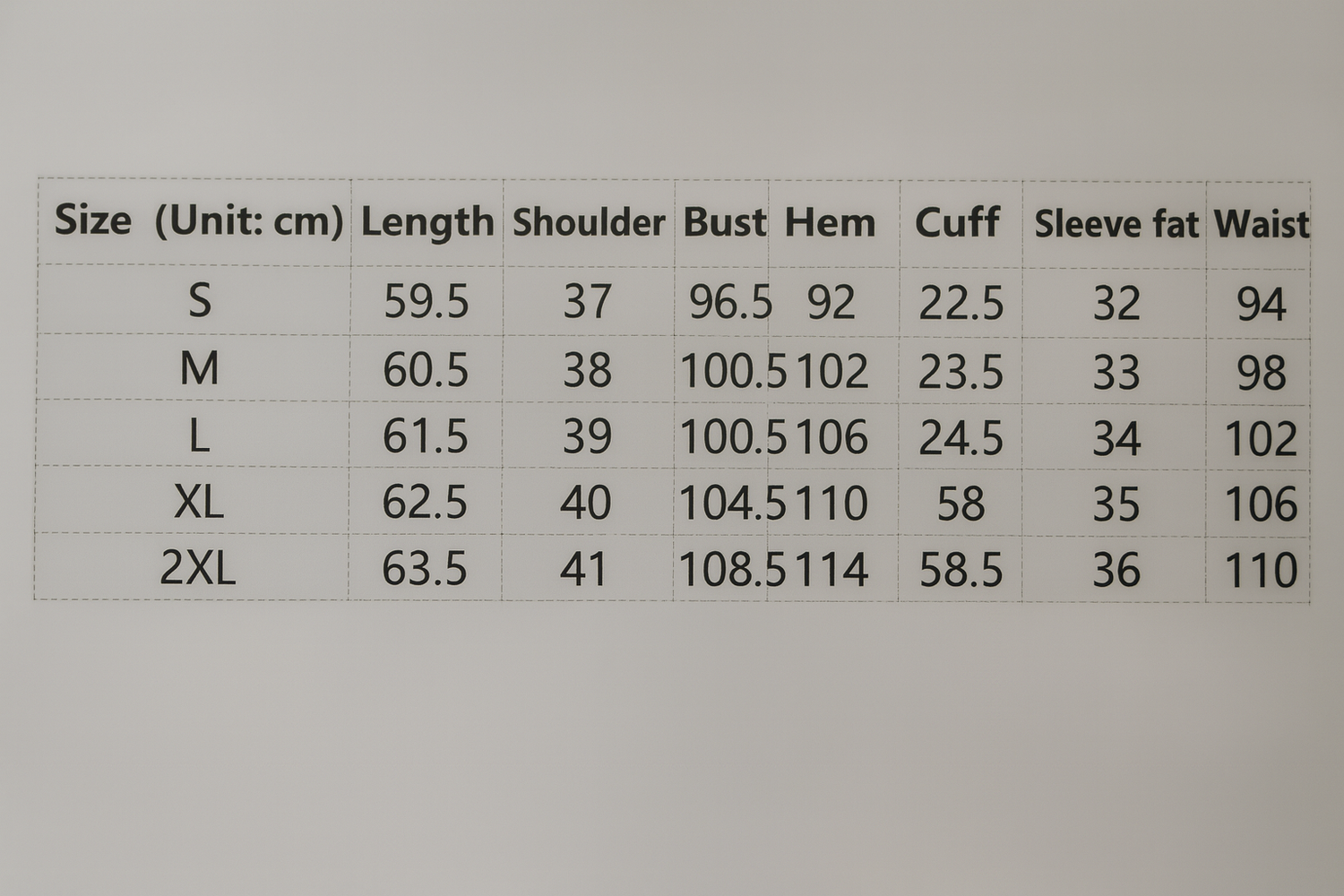 measurements 