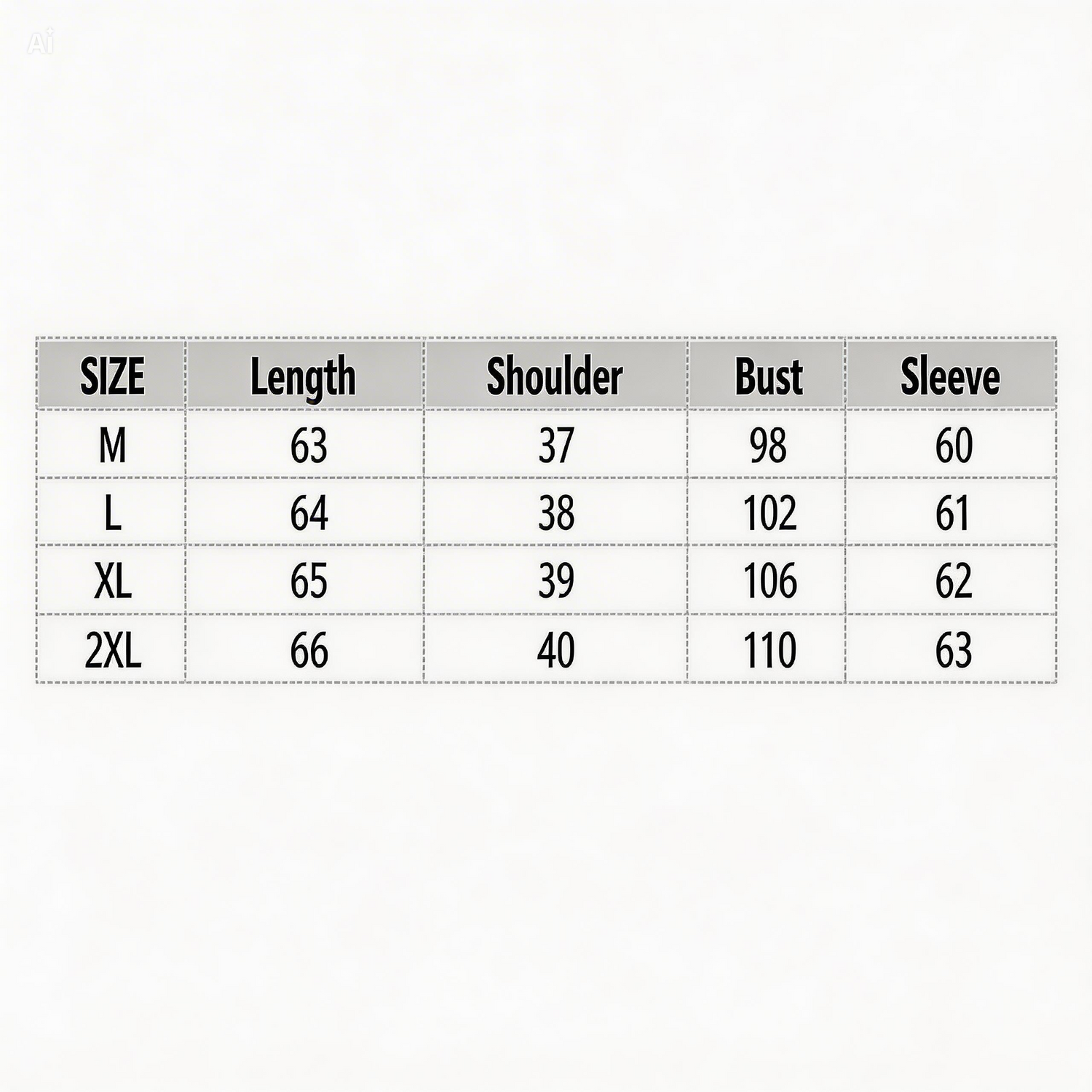 measurements of blouse