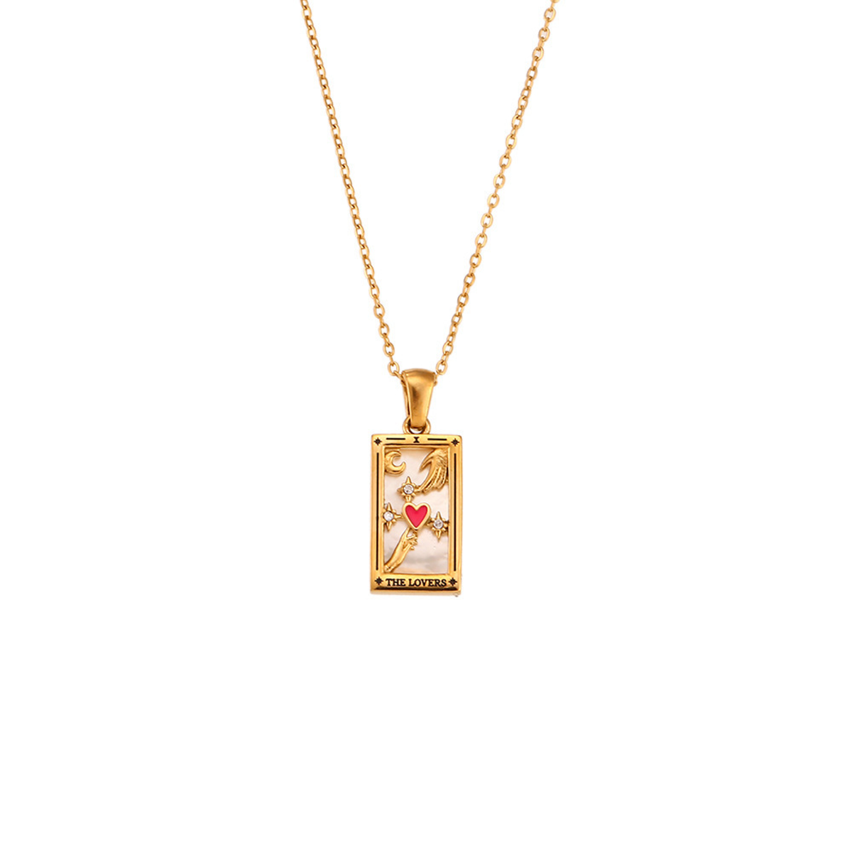 Enhanced product photo of Tarot necklace stainless steel pendant, stylish designs