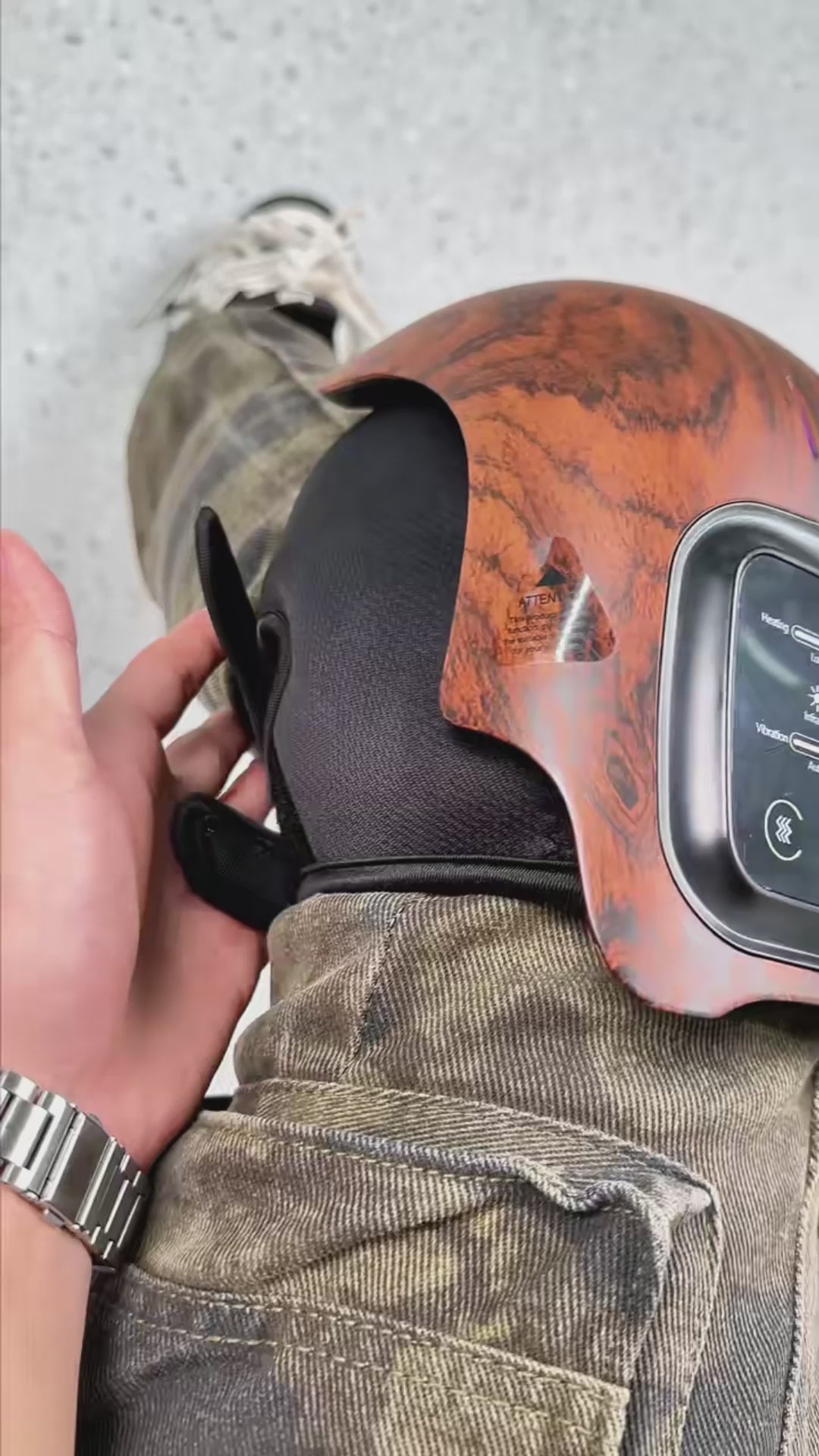 Portable Knee Massager with Heat and Vibration