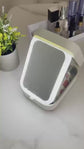 White Portable Makeup Storage Box with LED Mirror