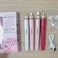Nail drill with attachments and cable on a soft surface ALL COLOR UNBOXING 