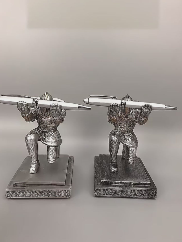 Medieval Desk Organizer Knight Pen Holder For Home & Office 01