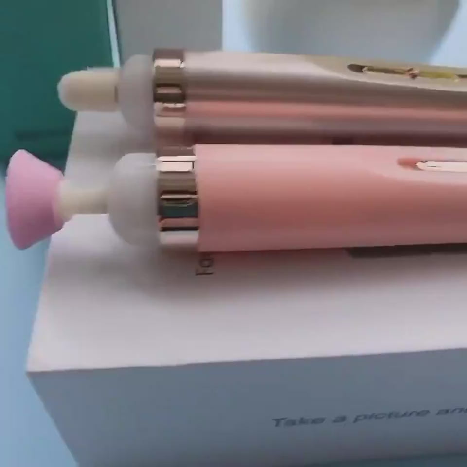 Pink nail drill with attachments and cable on a soft surface PINK UNBOXING