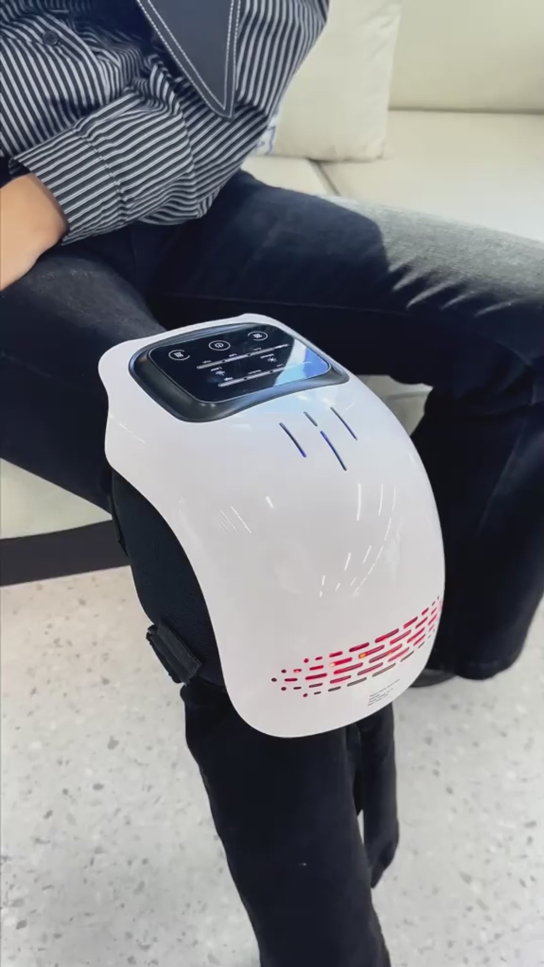 Portable Knee Massager with Heat and Vibration